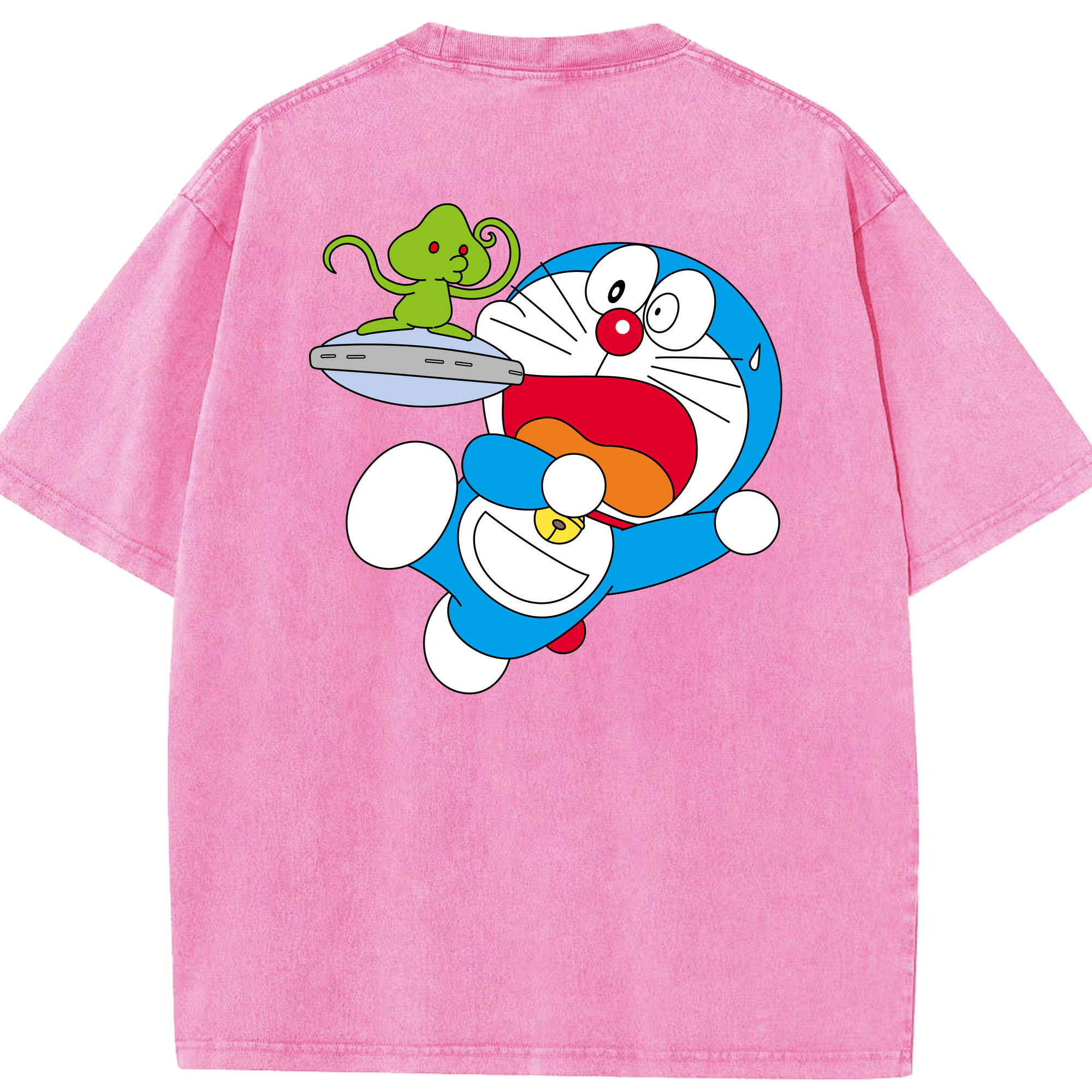 （画像用） ドラえもん Doraemon 綿100% ヴィンテージ風 半袖Tシャツ（背面プリント）